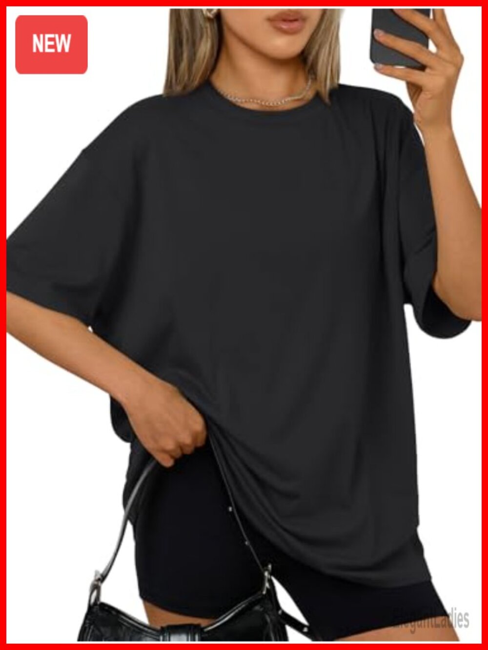 Oversized Crew Neck Short Sleeve T-Shirt Drop Shoulder Boxy Tee
